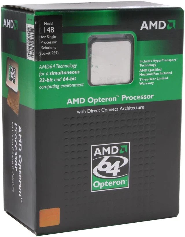 Розничная упаковка AMD Opteron 148 для Socket 939