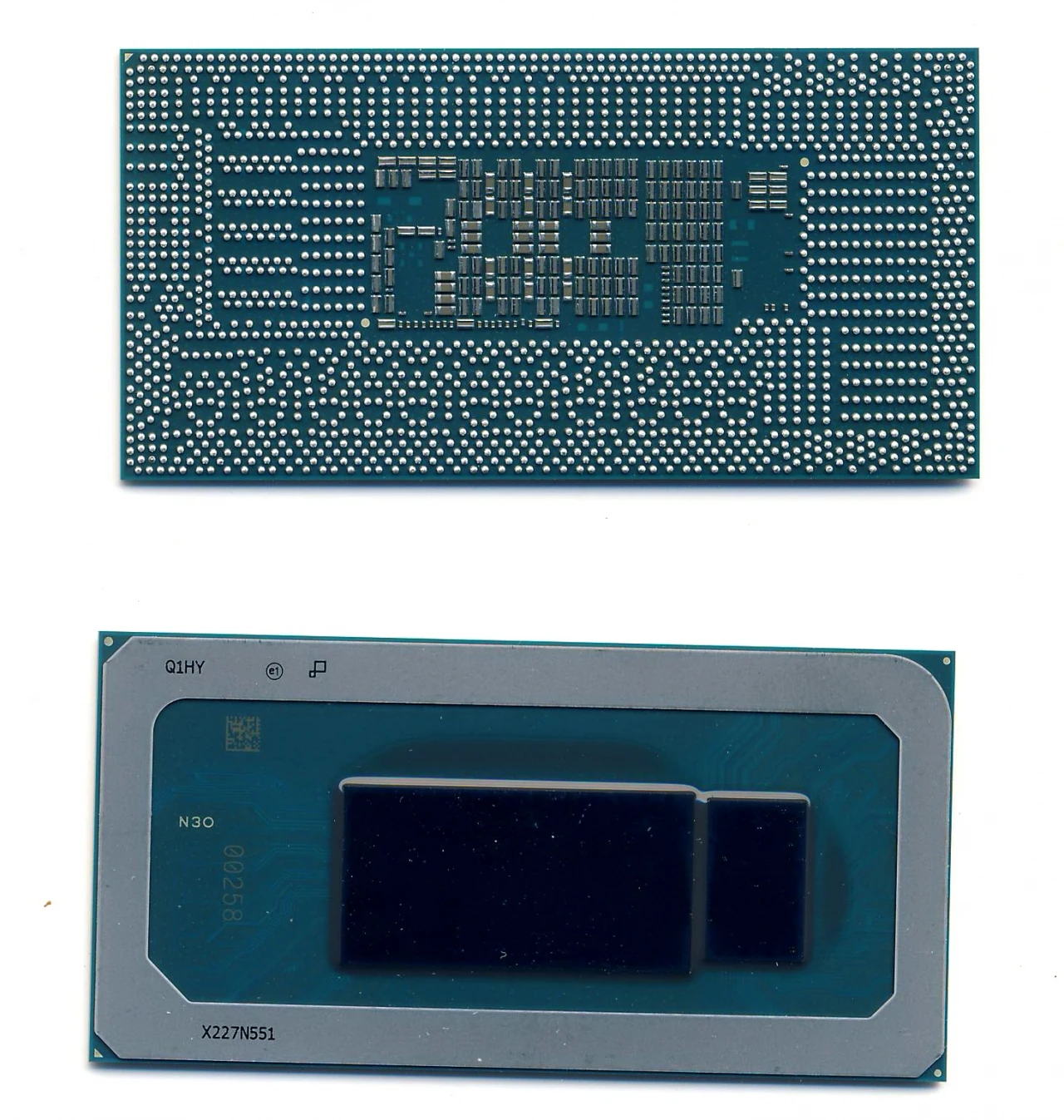 Корпус мобильного процессора Intel Core i9-13900H семейства Raptor Lake-H в исполнении BGA1744, инженерный образец Q1HY