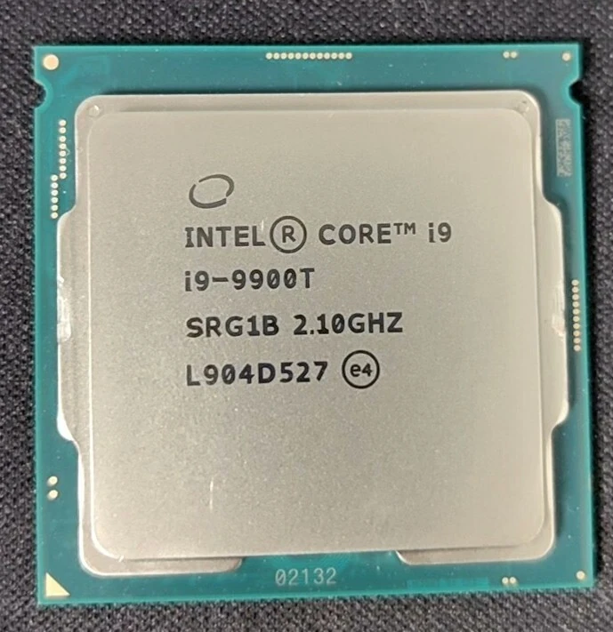 Intel Core i9-9900T SRG1B 2.10GHz, реальная фотография процессора