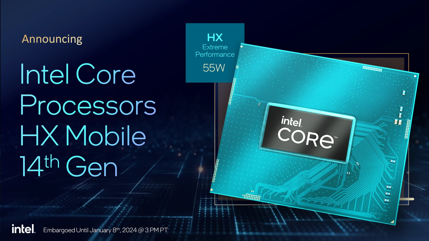 Intel Core 14th Gen HX Mobile — официальный презентационный материал Intel
