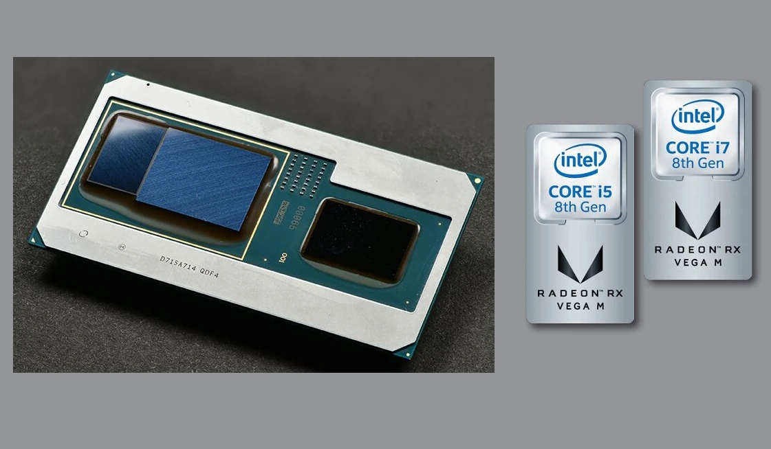 Корпус Intel Kaby Lake-G с процессорным и графическим кристаллами и HBM2