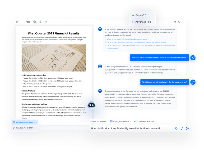 AI-анализ и чат с документом в LightPDF