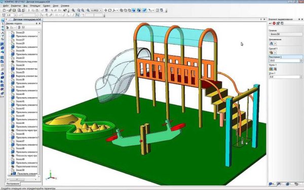 Работа с проектом помещения в КОМПАС-3D