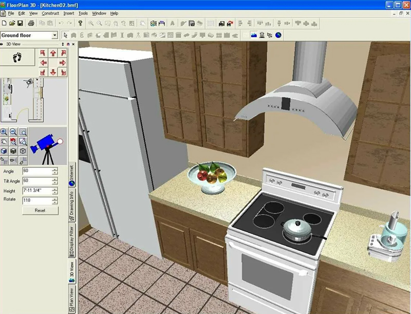 Интерфейс FloorPlan 3D