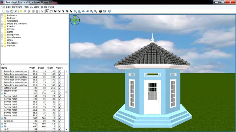 Интерфейс Sweet Home 3D