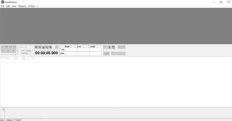 Интерфейс VisualSubSync
