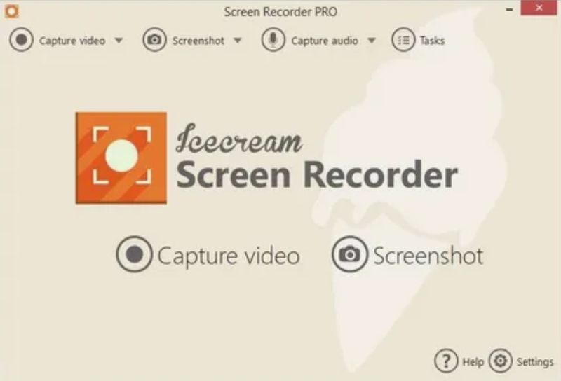IceCream Screen Recorder — интерфейс программы