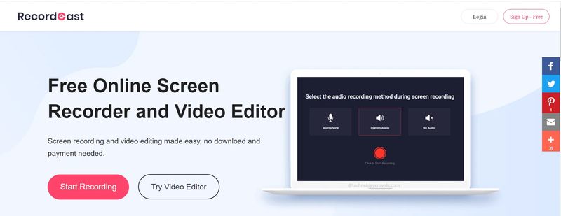 RecordCast — запись и редактор