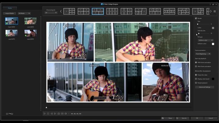 PowerDirector для видеоколлажа