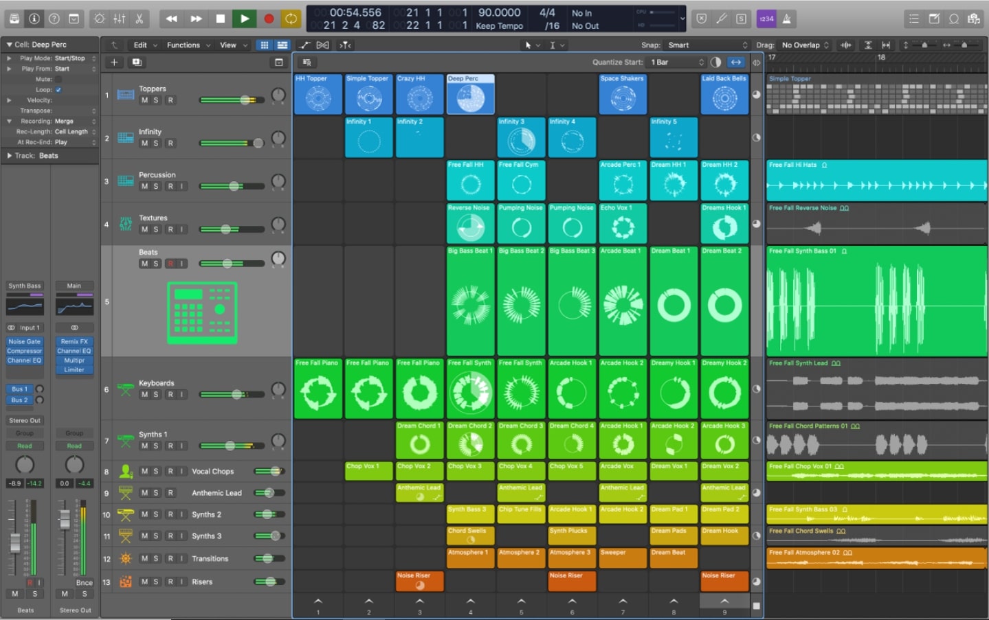 Интерфейс Logic Pro