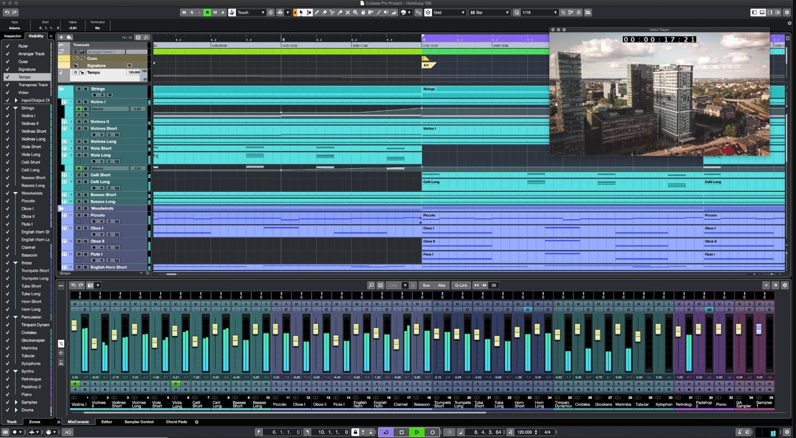 Интерфейс Cubase