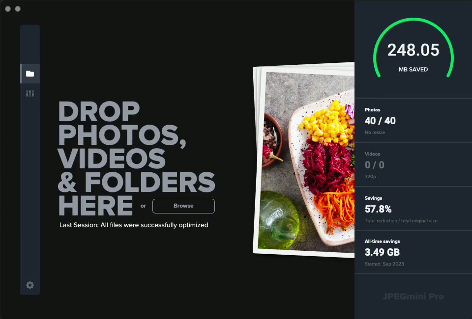 Интерфейс JPEGmini