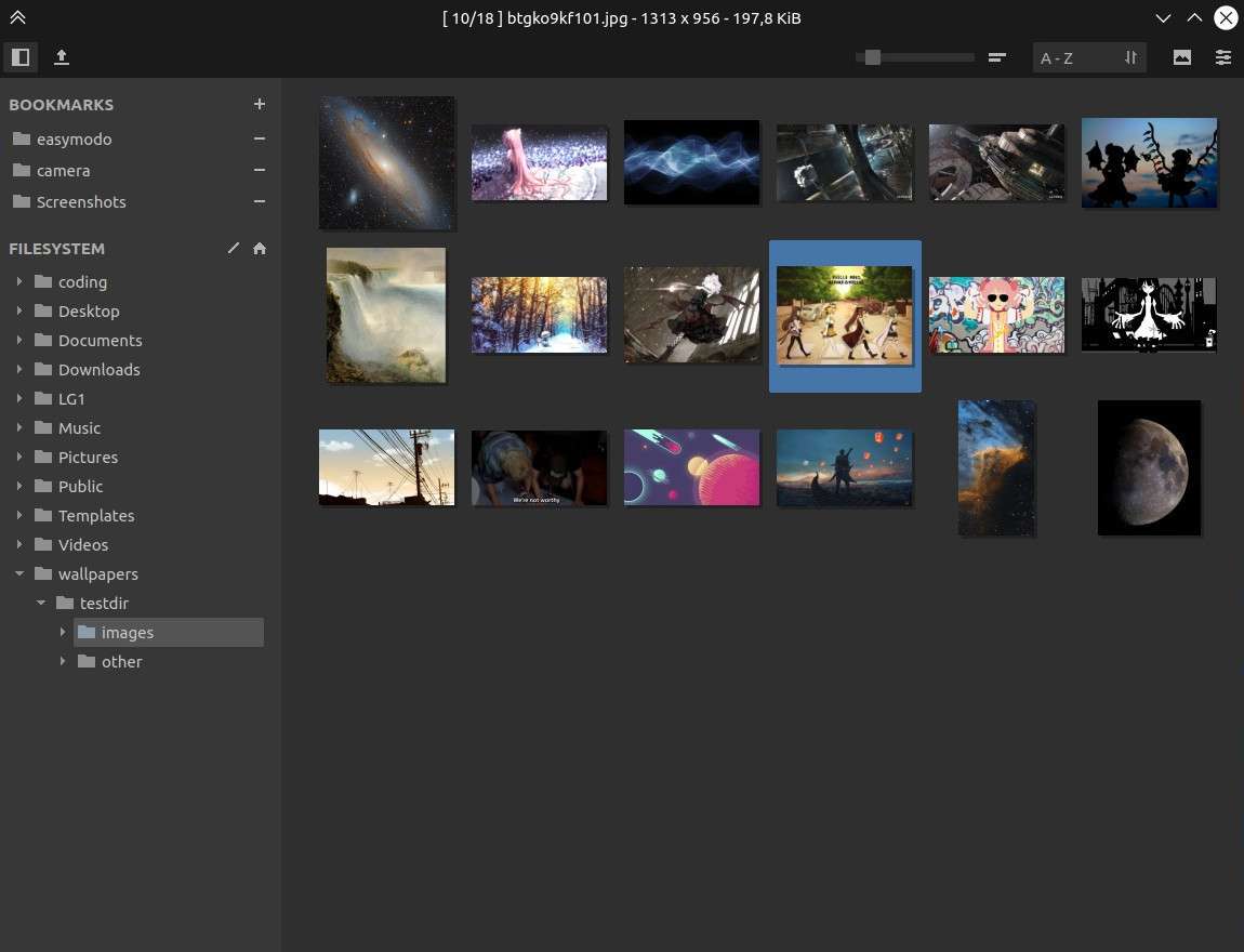 Режим Folder view в qimgv