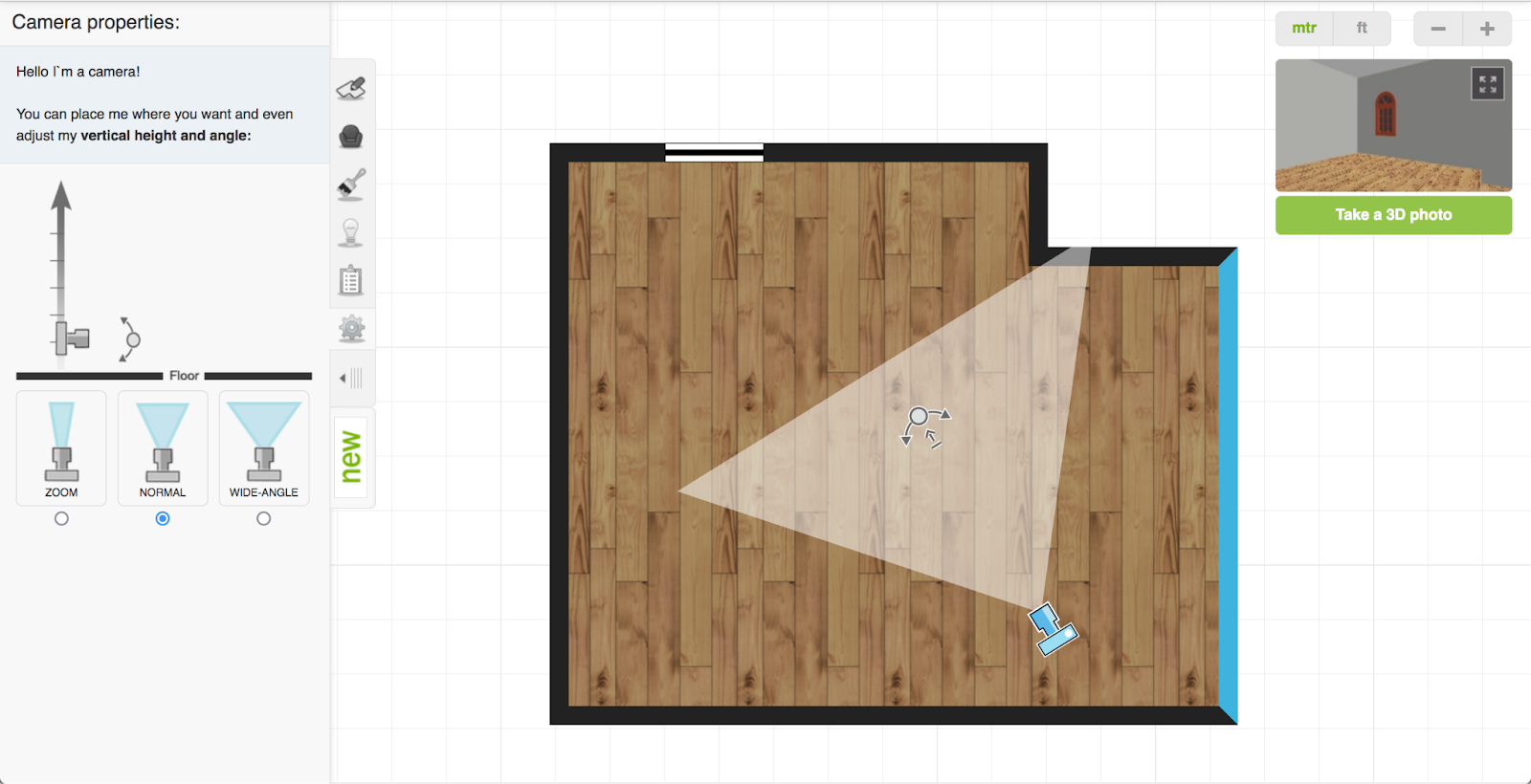 Настройка камеры в Roomstyler и переход к 3D-фото