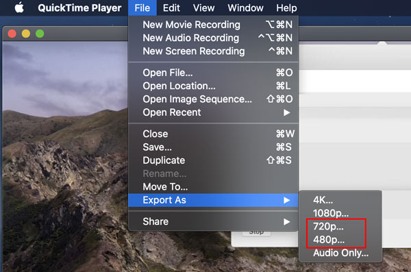 Экспорт видео в QuickTime