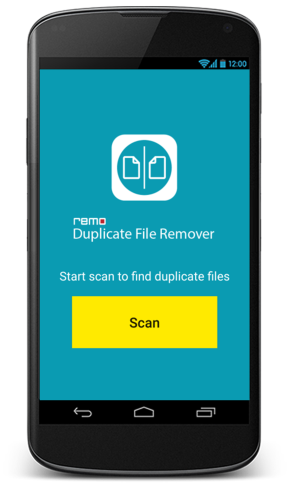 Android-экран Remo Duplicate File Remover с кнопкой Scan
