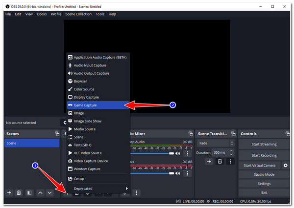 OBS Studio: захват игры в Steam через Game Capture