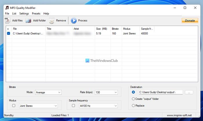 MP3 Quality Modifier для уменьшения размера MP3