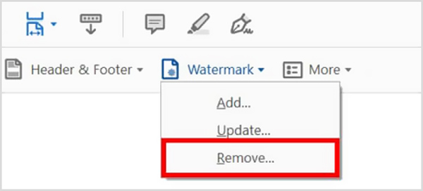 Удаление водяного знака в Adobe Acrobat Pro