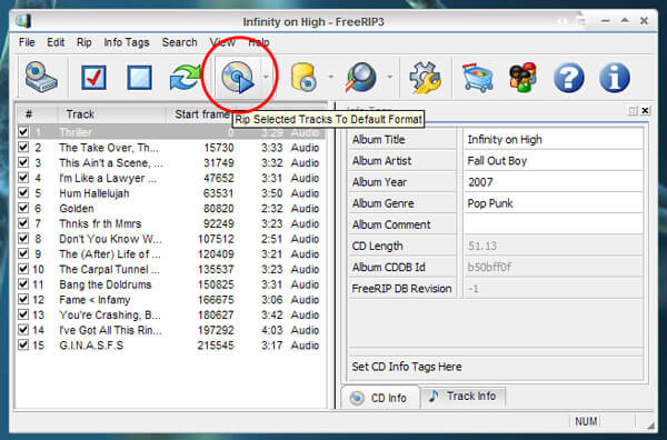 FreeRIP при копировании CDA в MP3