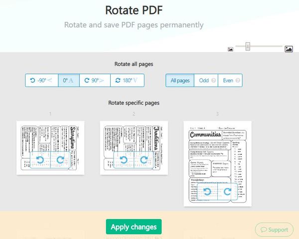 Выбор метода поворота PDF
