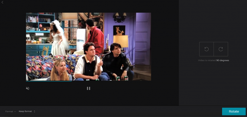 Clideo — поворот видео онлайн