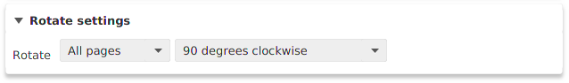 Настройки Rotate в PDFsam Basic
