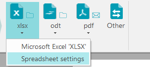Меню Spreadsheet settings в Readiris Pro