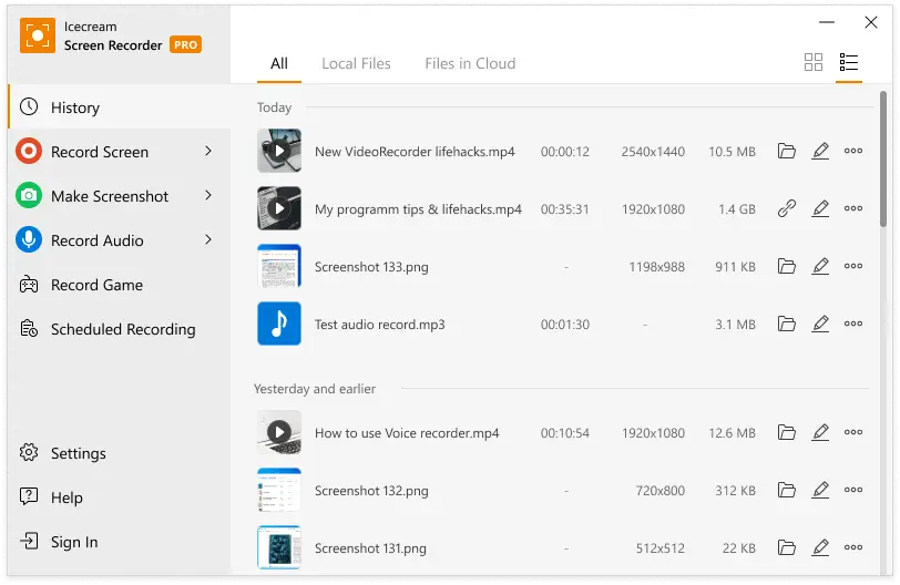 Icecream Screen Recorder