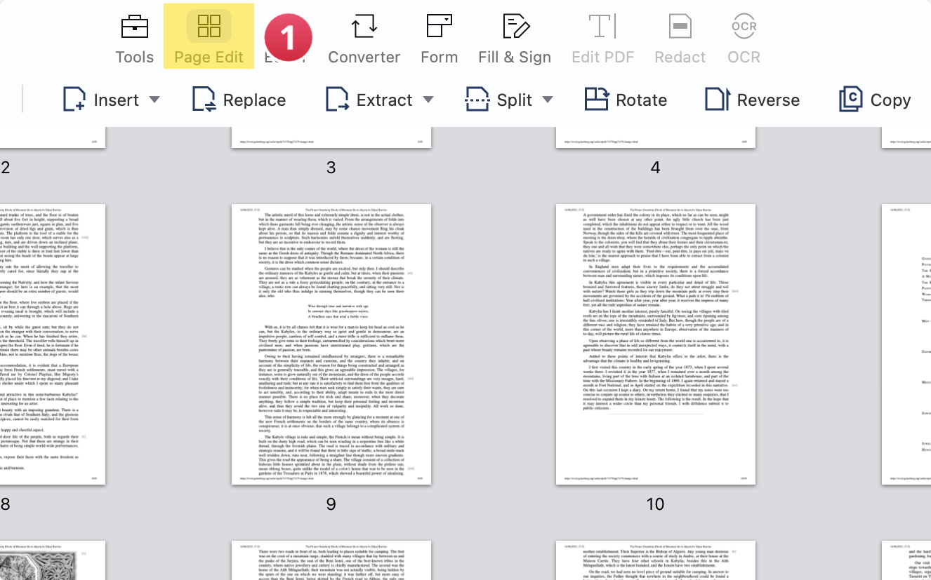Интерфейс мобильного PDF-редактора