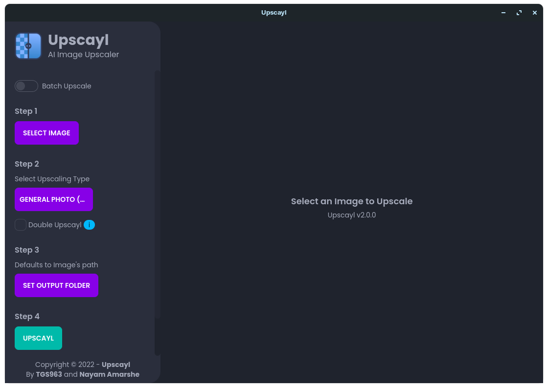 Upscayl — интерфейс
