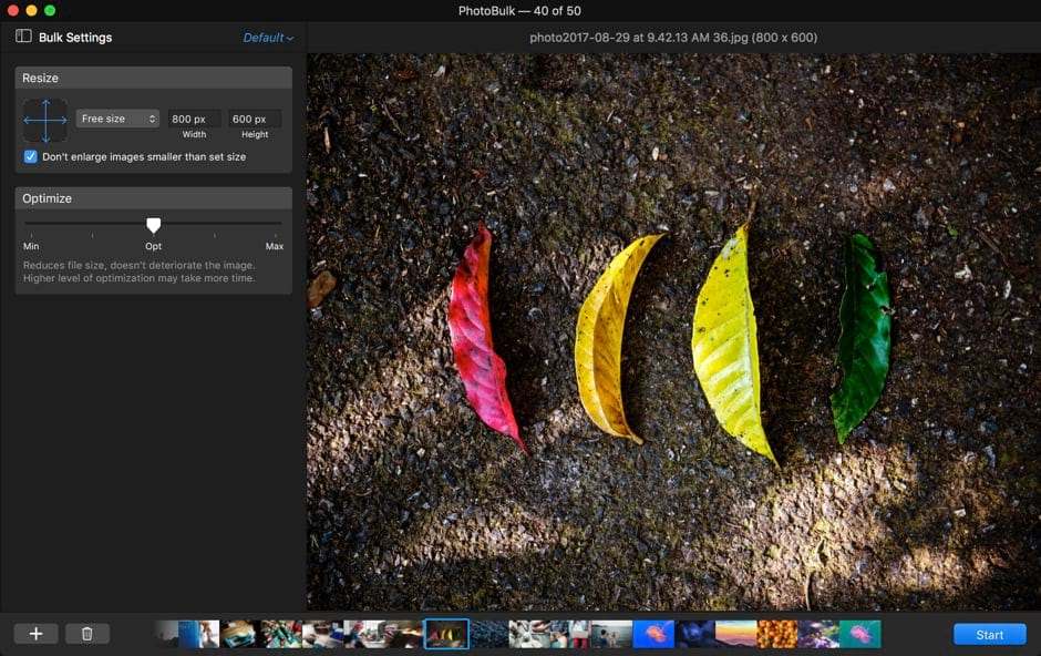 Блоки Resize и Optimize в PhotoBulk