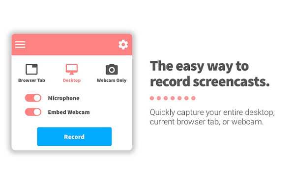 Выбор режима записи в Screencastify