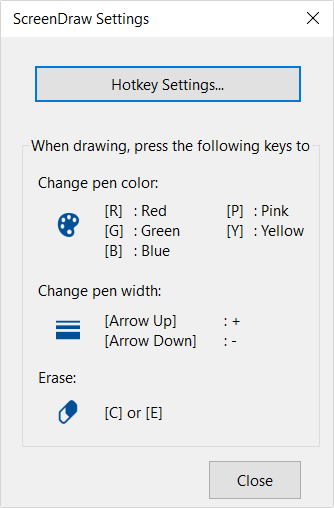 Настройки ScreenDraw в AutoScreenRecorder 5