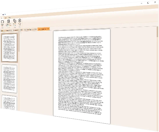 Просмотр PDF-документа в anyPDF с миниатюрами страниц слева