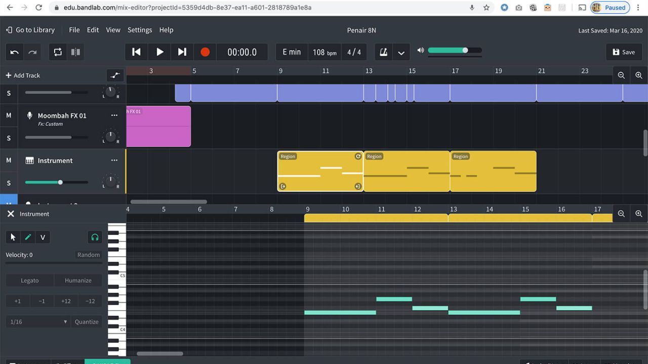 Многодорожечная работа в BandLab