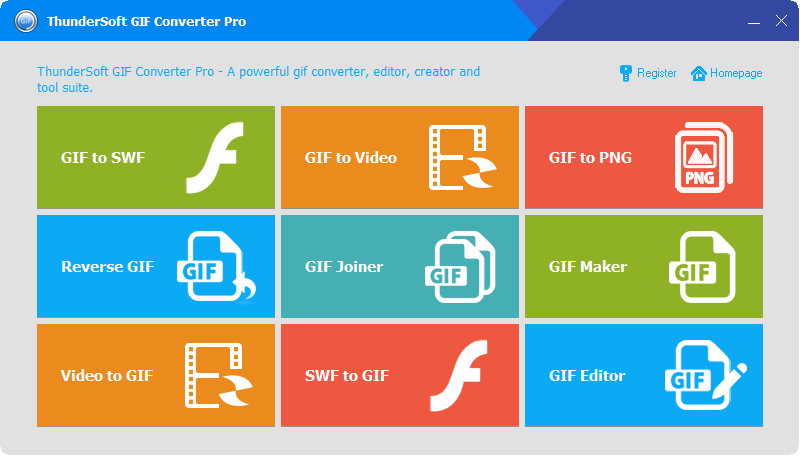 Главное окно ThunderSoft GIF Converter Pro