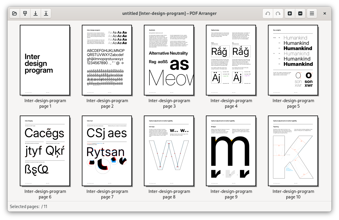 Скриншот PDF Arranger