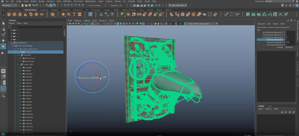 Интерфейс Autodesk Maya