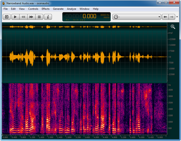 Скриншот Ocenaudio