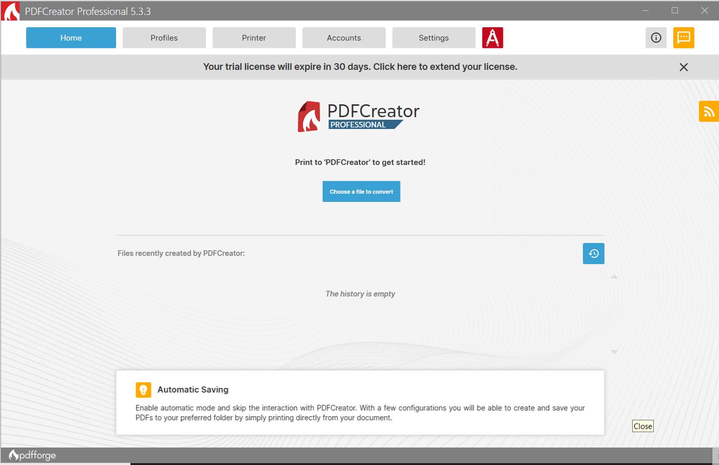 Галерея скриншотов PDFCreator