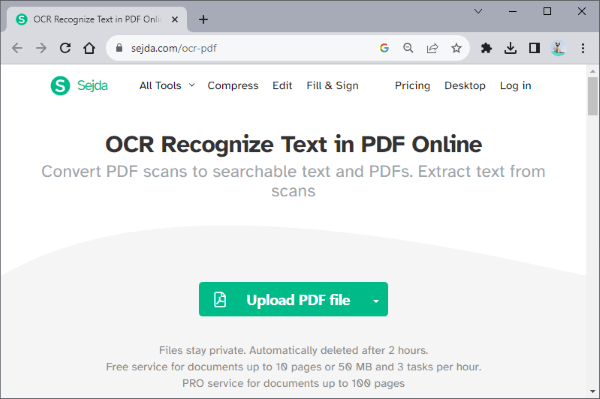 Sejda: онлайн-обработка PDF