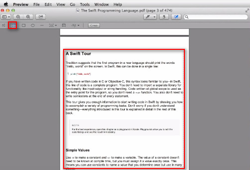 Скриншот мобильной работы с PDF