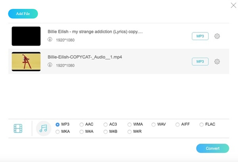 Online audio converter