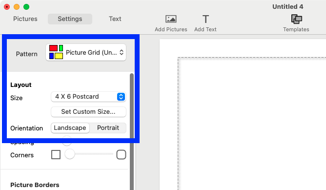 TurboCollage: выбор режима Picture Grid Unequal