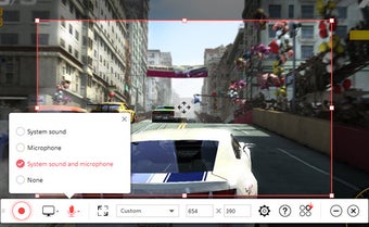 Интерфейс ShowMore с рамкой захвата и нижней панелью