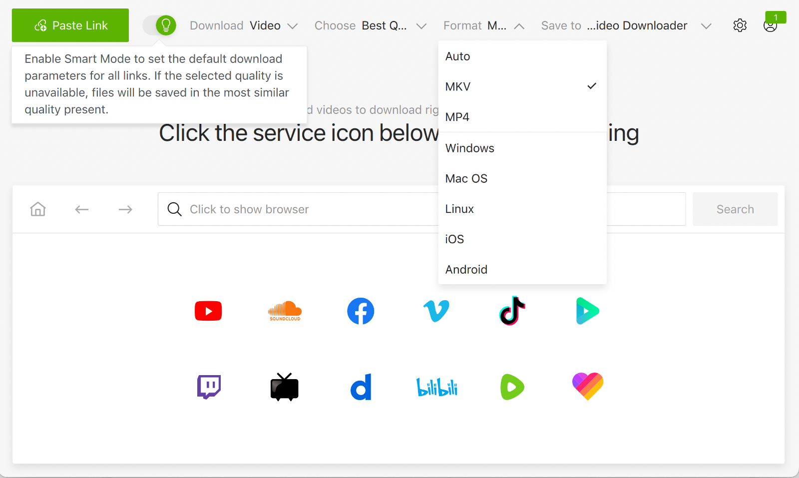 4K Video Downloader — Smart Mode