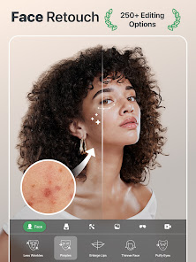 RetouchMe: экран Face Retouch с инструментами для кожи и лица