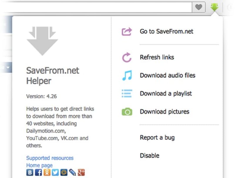 SaveFrom.net Helper