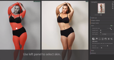 Раздел Skin в PortraitPro Body